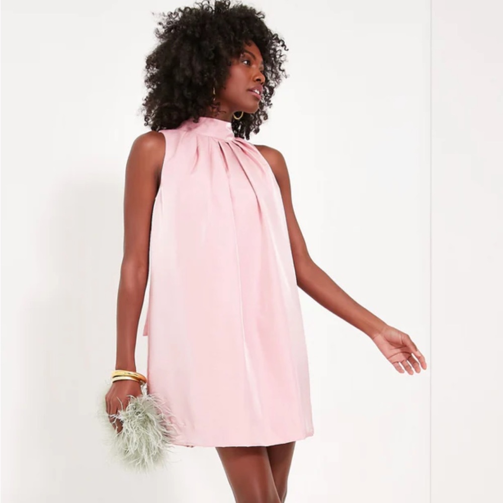 Hyacinth House Pink Bobbi Mini Dress with Bow, Tuckernuck, Size M